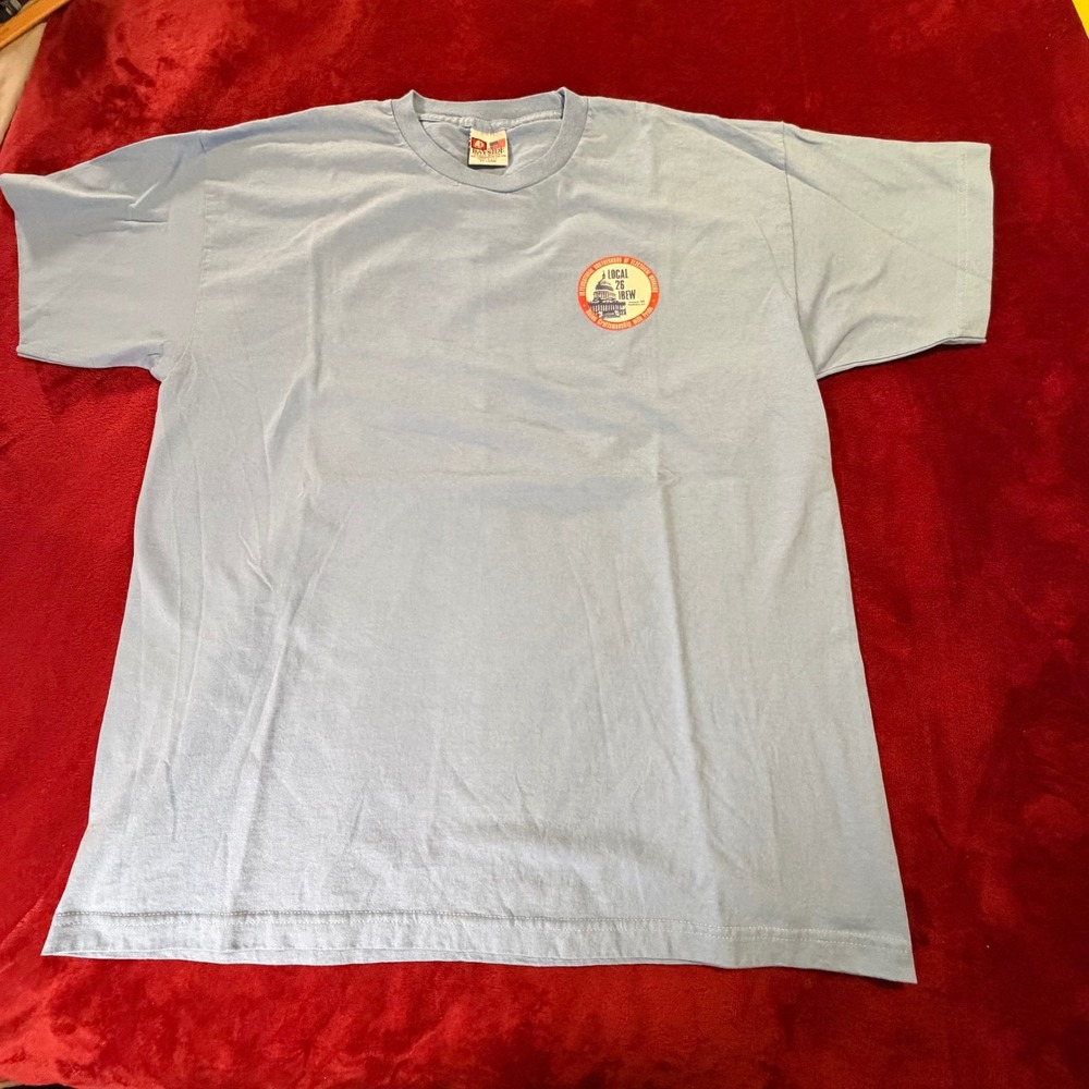 Bayside IBEW Local 26 Annual Family Picnic T-Shirt Light Blue Mens 2XL USA Made